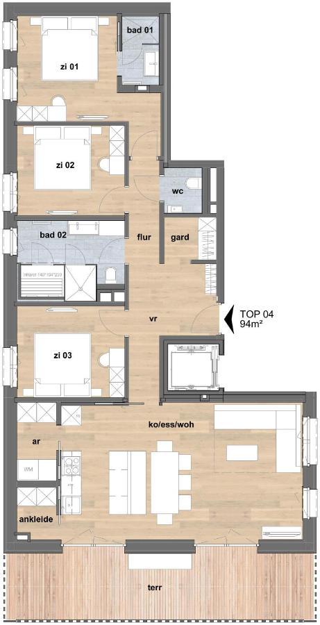 Apartmenthaus A24 シュルンス エクステリア 写真